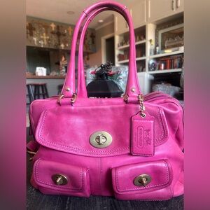 Coach Pink Bleecker Street leather Legacy Peyton Limited Edition